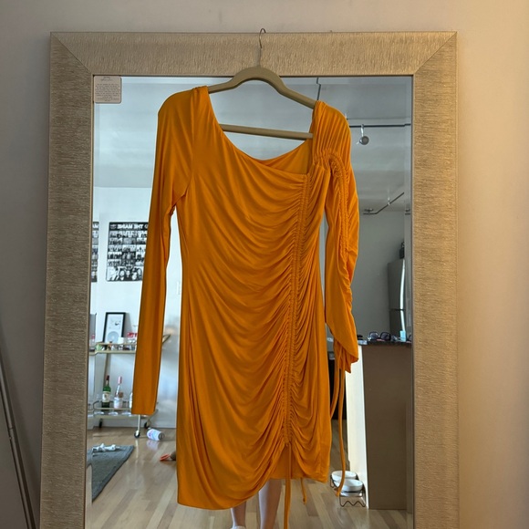 Camila Coelho Lena Mini Dress, Tangerine Orange - Picture 2 of 5
